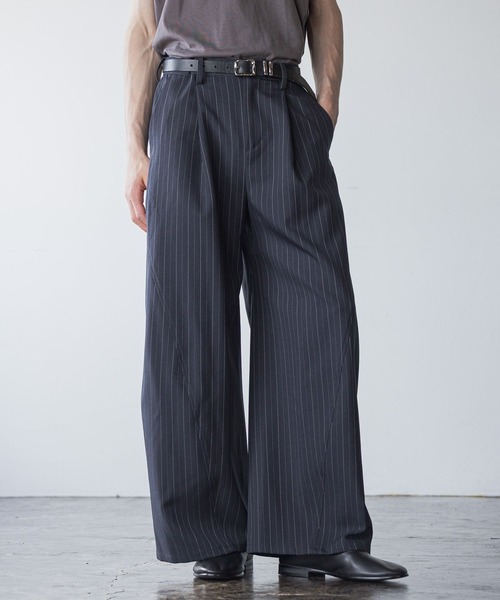 HARE（ハレ）の「【SET UP対応】3ディメンションワイドパンツ(HARE)（スラックス・メンズ・グレー/ブラック/ブルー系その他/パープル/ブラック系その他/グレー系その他/オレンジ/ライトパープル・SMALL/MEDIUM/LARGE）」の14枚目の写真