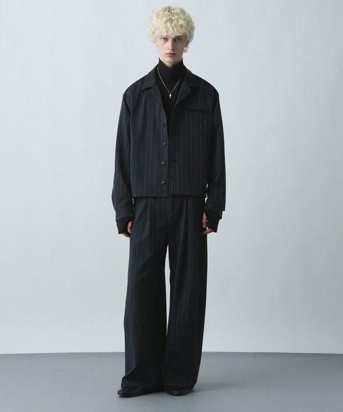 SET UP対応】3ディメンションワイドパンツ(HARE)（スラックス）｜HARE