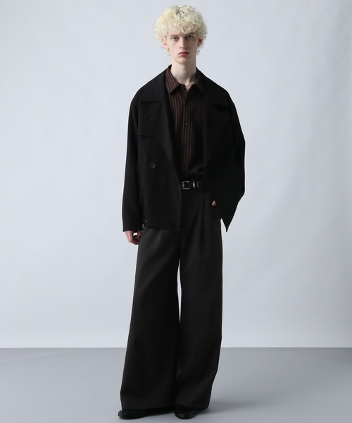 SET UP対応】3ディメンションワイドパンツ(HARE)（スラックス）｜HARE