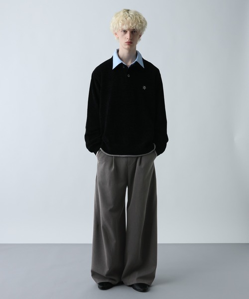 SET UP対応】3ディメンションワイドパンツ(HARE)（スラックス）｜HARE