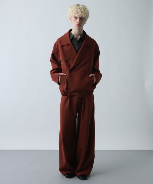 SET UP対応】3ディメンションワイドパンツ(HARE)（スラックス）｜HARE