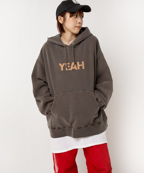 RNA（アールエヌエー）の「M2491 ＹＥＡＨピグメントフーディー（パーカー・レディース・ネイビー/ブラウン/ピンク・MEDIUM）」の6枚目の写真