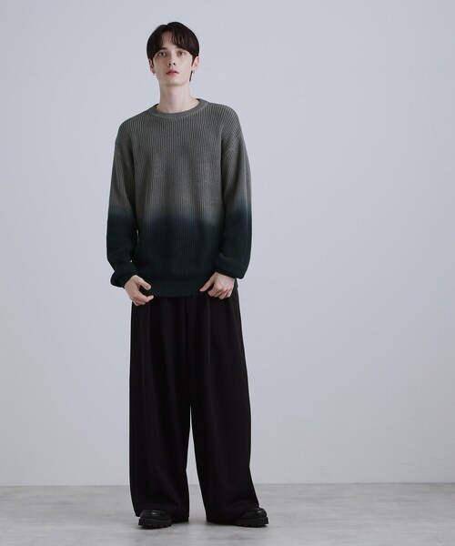 tk.TAKEO KIKUCHI（ティーケータケオキクチ）の「コットン畔編みグラデーションニット（ニット/セーター・メンズ・ライトグレー/オフホワイト/チャコールグレー・02/03/04）」の20枚目の写真