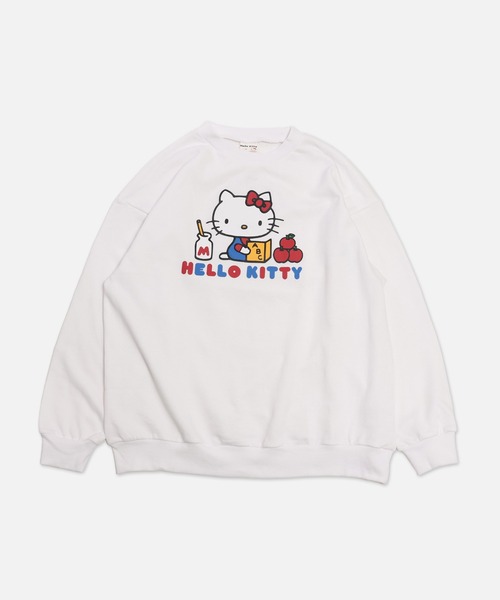 sanrio(サンリオ)の「〈サンリオ〉ハローキティ/裏毛トレーナー(スウェット・レディース・ブラック/ホワイト・LARGE/MEDIUM)」の9枚目の写真