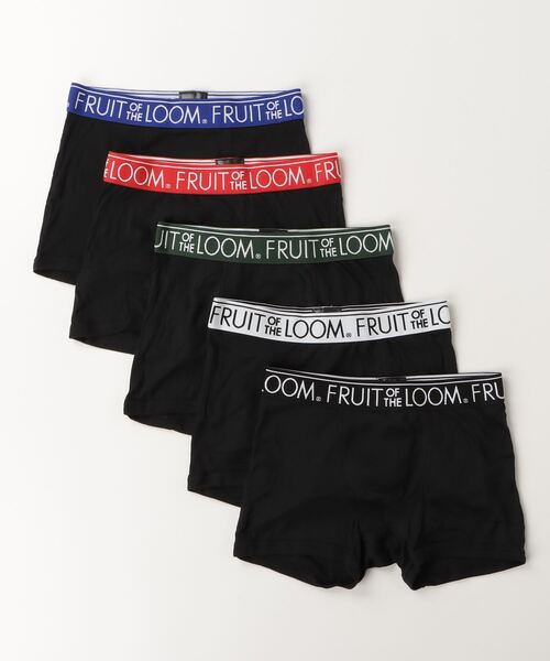 FRUIT OF THE LOOM(フルーツオブザルーム)の「FRUIT OF THE LOOM/フルーツオブザルーム 5P TC フライス ボクサーパンツ 秋 秋服 2026年秋冬(ボクサーパンツ・メンズ・その他1/その他2/ホワイト/ブラック・M/L/XL)」の1枚目の写真