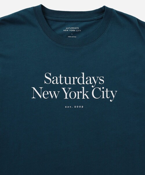 Saturdays NYC(サタデーズ ニューヨークシティ )の「Miller Standard SS Tee(Tシャツ/カットソー・メンズ・ブルー/ダークブラウン・L/M/S/XL/X-SMALL)」の11枚目の写真