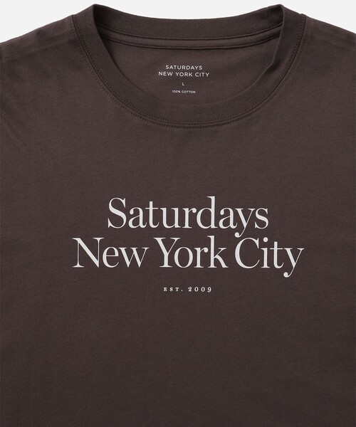 Saturdays NYC(サタデーズ ニューヨークシティ )の「Miller Standard SS Tee(Tシャツ/カットソー・メンズ・ブルー/ダークブラウン・L/M/S/XL/X-SMALL)」の12枚目の写真