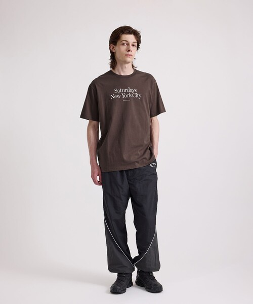 Saturdays NYC(サタデーズ ニューヨークシティ )の「Miller Standard SS Tee(Tシャツ/カットソー・メンズ・ブルー/ダークブラウン・L/M/S/XL/X-SMALL)」の3枚目の写真
