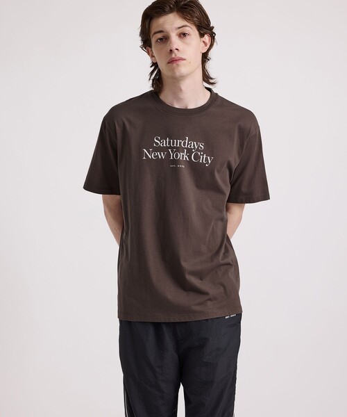 Saturdays NYC(サタデーズ ニューヨークシティ )の「Miller Standard SS Tee(Tシャツ/カットソー・メンズ・ブルー/ダークブラウン・L/M/S/XL/X-SMALL)」の18枚目の写真