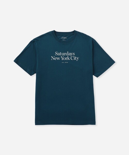 Saturdays NYC(サタデーズ ニューヨークシティ )の「Miller Standard SS Tee(Tシャツ/カットソー・メンズ・ブルー/ダークブラウン・L/M/S/XL/X-SMALL)」の6枚目の写真