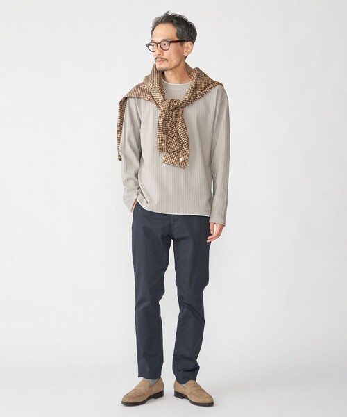 シップス  レイヤードカットソー SHIPS（シップス） tシャツ SHIPS: フェイクレイヤード ピケ クルー