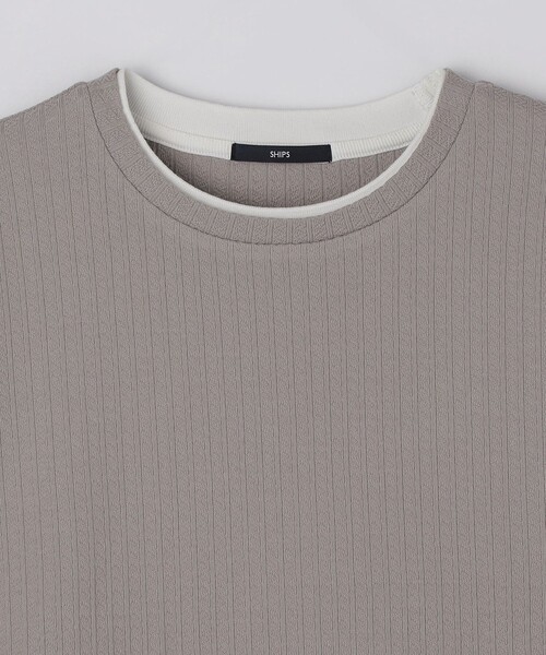シップス  レイヤードカットソー SHIPS Colors（シップスカラーズ） SHIPS Colors:コットン レイヤード