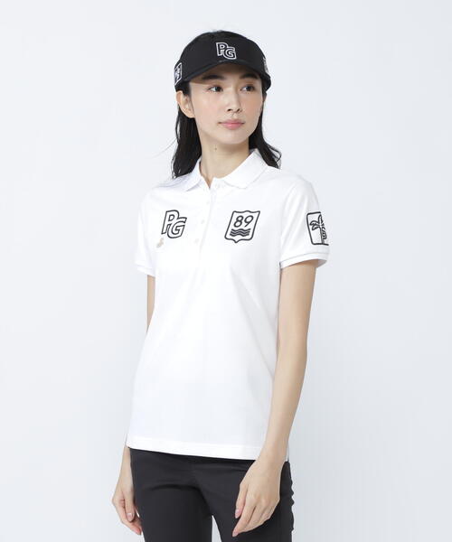 PEARLY GATES】ストレッチカノコアンカージャガード半袖ポロシャツ