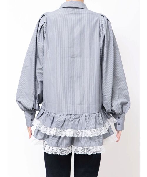 jouetie ❤︎レースフリルチュニックシャツ ホワイト セール】レースフリルチュニックシャツ（シャツ/ブラウス）｜jouetie