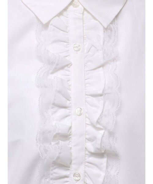jouetie ❤︎レースフリルチュニックシャツ ホワイト レースフリルチュニックシャツ（シャツ/ブラウス）｜jouetie