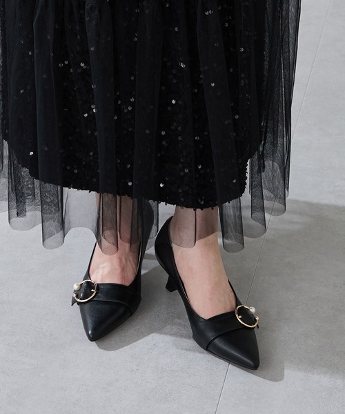 ORiental TRaffic(オリエンタルトラフィック)の「2025秋冬新作サークルモチーフポインテッドトゥパンプス/56303(パンプス・レディース・ブラック/ブラウン/ベージュ・35/36/37/38/39/40/41)」の5枚目の写真