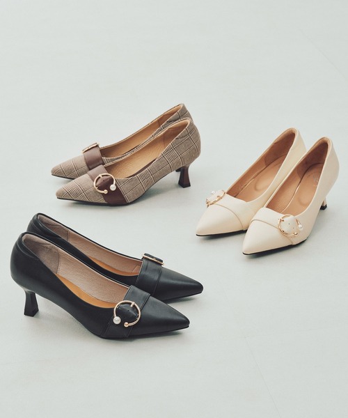 ORiental TRaffic(オリエンタルトラフィック)の「2025秋冬新作サークルモチーフポインテッドトゥパンプス/56303(パンプス・レディース・ブラック/ブラウン/ベージュ・35/36/37/38/39/40/41)」の4枚目の写真