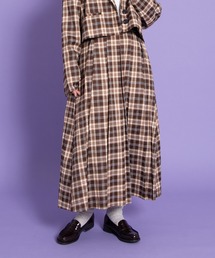 PUNYUS | チェックプリーツロングスカート(スカート)