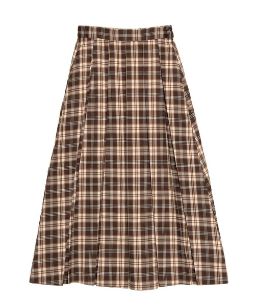 PUNYUS（プニュズ）の「チェックプリーツロングスカート（スカート・レディース・ブラウン/ブルー・1/2/3/4）」の12枚目の写真