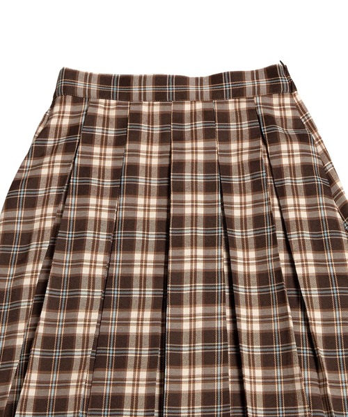 PUNYUS（プニュズ）の「チェックプリーツロングスカート（スカート・レディース・ブラウン/ブルー・1/2/3/4）」の14枚目の写真
