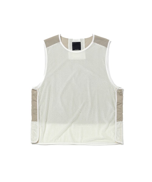 meanswhile(ミーンズワイル)の「Octa Conditioning Vest(ベスト・メンズ・グレー/オフホワイト・1(S))」の2枚目の写真