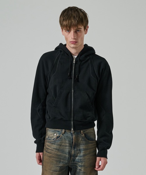 NVRFRGT】PANELLED ZIP UP HOODIE（パーカー）｜NVRFRGT