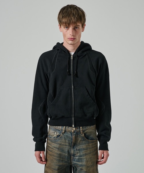 NVRFRGT】PANELLED ZIP UP HOODIE（パーカー）｜NVRFRGT