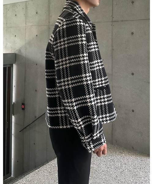 Otte(オッテ)の「ハウンドチェックジャケット(テーラードジャケット・メンズ・ブラック・MEDIUM/X-LARGE/LARGE)」の3枚目の写真
