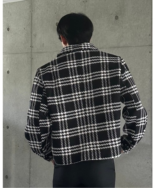 Otte(オッテ)の「ハウンドチェックジャケット(テーラードジャケット・メンズ・ブラック・MEDIUM/X-LARGE/LARGE)」の8枚目の写真
