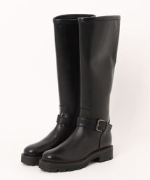 限定値下✨新品✨マーガレットハウエルアイデア　ロングブーツ　黒　スクエアトゥ 新品✨マーガレットハウエルアイデア ロングブーツ 黒 スクエア