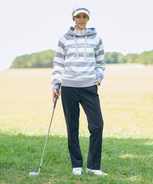 adabat（アダバット）の「ボーダーニットパーカー（ニット/セーター・レディース・グレー系7/ネイビー系2・38/40/42）」の6枚目の写真