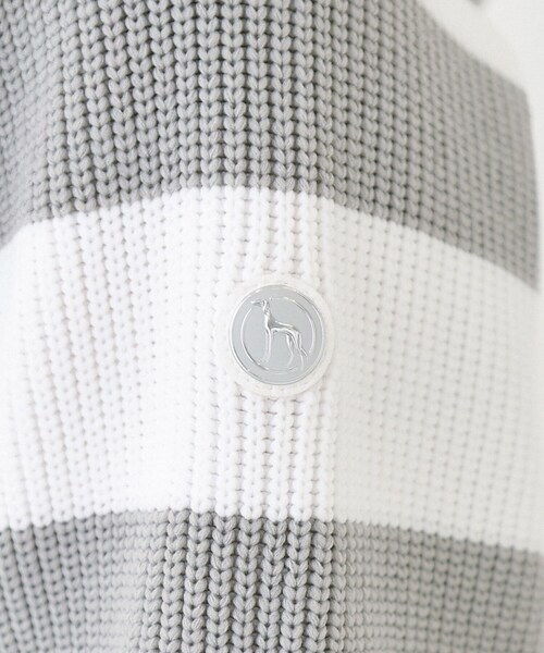 adabat（アダバット）の「ボーダーニットパーカー（ニット/セーター・レディース・グレー系7/ネイビー系2・38/40/42）」の8枚目の写真