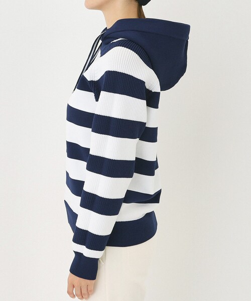 adabat（アダバット）の「ボーダーニットパーカー（ニット/セーター・レディース・グレー系7/ネイビー系2・38/40/42）」の15枚目の写真