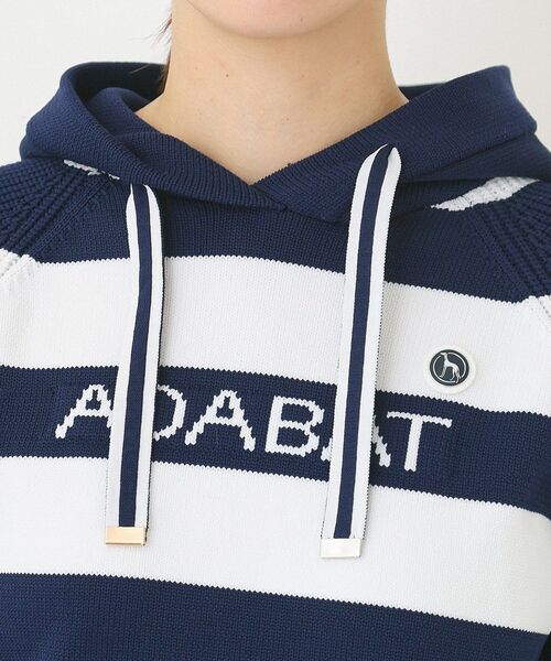 adabat（アダバット）の「ボーダーニットパーカー（ニット/セーター・レディース・グレー系7/ネイビー系2・38/40/42）」の17枚目の写真