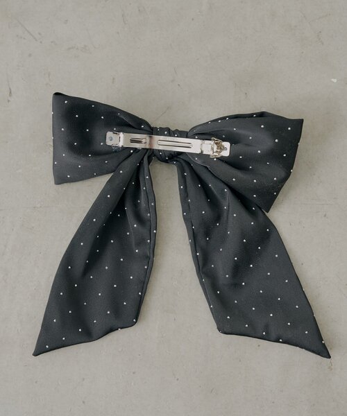 Chico（チコ）の「スタッズデザインBIGリボンバレッタ（バレッタ/ヘアクリップ・レディース・ブラック/アイボリー/ブラウン・FREE）」の7枚目の写真
