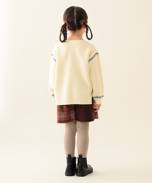 BEAMS mini(ビームスミニ)の「チェック フロントボタン スカートパンツ 2025FW(90~140cm)(その他パンツ・キッズ・ブラウン/ネイビー・100/140/130/120/110/90)」の7枚目の写真