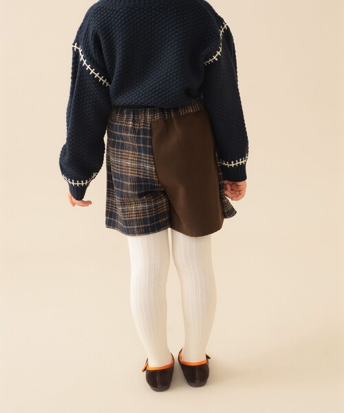 BEAMS mini(ビームスミニ)の「チェック フロントボタン スカートパンツ 2025FW(90~140cm)(その他パンツ・キッズ・ブラウン/ネイビー・100/140/130/120/110/90)」の9枚目の写真