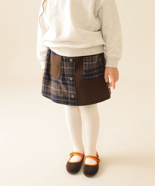 BEAMS mini(ビームスミニ)の「チェック フロントボタン スカートパンツ 2025FW(90~140cm)(その他パンツ・キッズ・ブラウン/ネイビー・100/140/130/120/110/90)」の10枚目の写真