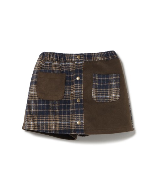 BEAMS mini(ビームスミニ)の「チェック フロントボタン スカートパンツ 2025FW(90~140cm)(その他パンツ・キッズ・ブラウン/ネイビー・100/140/130/120/110/90)」の18枚目の写真