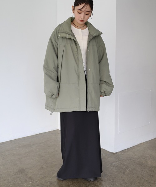 セール】スタンドカラー2way中綿ダウンジャケット（ダウンジャケット