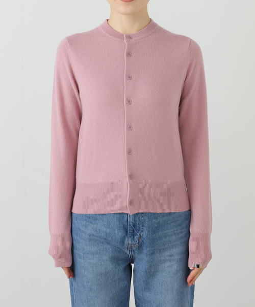 extreme cashmere（エクストリーム　カシミヤ）の「EXTREME CASHMERE X LITTLE2：カーディガン（ニット/セーター・レディース・グレー/ピンク・FREE）」の18枚目の写真
