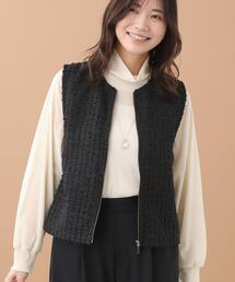 Reflect（リフレクト）の「【軽い羽織に◎】フロントファスナー開きベスト（ベスト）」
