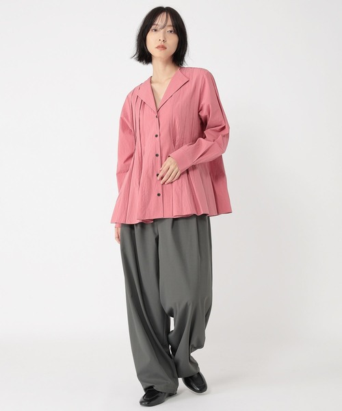 【さわえページ】 daily CLIP】切り替えフレアブラウス（シャツ/ブラウス