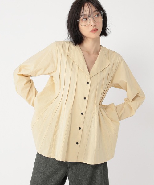 【さわえページ】 daily CLIP】切り替えフレアブラウス（シャツ/ブラウス