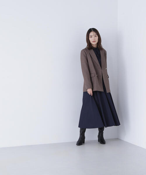 NATURAL BEAUTY BASIC（ナチュラルビューティーベーシック）の「◇＜CLASSY. お仕事名品Award 2025＞「ジャケット賞」ダブルブレストボクシージャケットII（テーラードジャケット・レディース・ブラック系その他/ブラウン系その他/ベージュ系その他/ネイビー・SMALL/MEDIUM）」の19枚目の写真