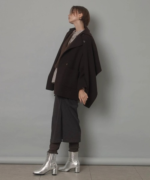 12/10まで値下げ【新品】カデュネ ストール付きリバーコートブラウン Sサイズ ストール付きリバーコート | コート | CADUNE（カデュネ） │【公式