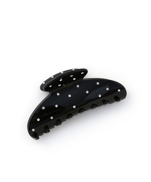 colleca la（コレカラ）の「ドットストーン バンスクリップ（バレッタ/ヘアクリップ・レディース・ブラック/ホワイト・FREE）」の6枚目の写真