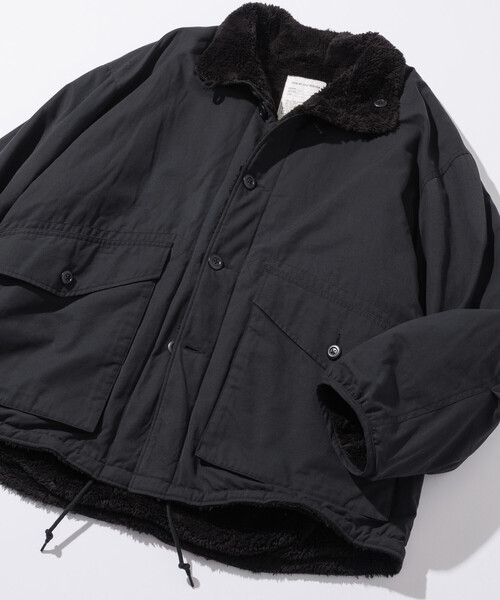 FREAK'S STORE（フリークスストア）の「ビッグシルエット スタンドネック リバーシブル ボアブルゾン/ミリタリー/ナイロンブルゾン（ブルゾン・メンズ・ブラック/オリーブ/レオパード・LARGE/MEDIUM）」の5枚目の写真