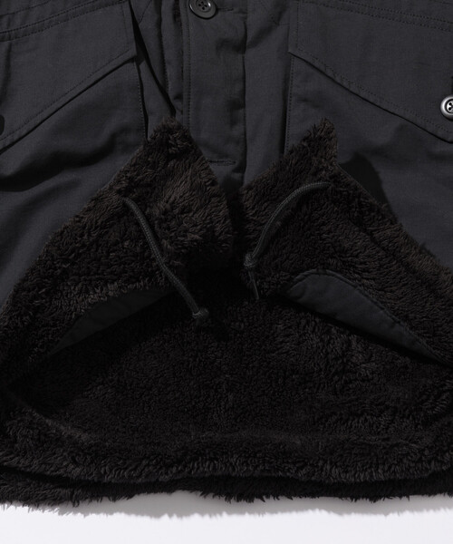 FREAK'S STORE（フリークスストア）の「ビッグシルエット スタンドネック リバーシブル ボアブルゾン/ミリタリー/ナイロンブルゾン（ブルゾン・メンズ・ブラック/オリーブ/レオパード・LARGE/MEDIUM）」の11枚目の写真