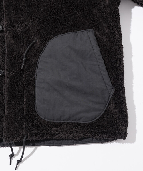 FREAK'S STORE（フリークスストア）の「ビッグシルエット スタンドネック リバーシブル ボアブルゾン/ミリタリー/ナイロンブルゾン（ブルゾン・メンズ・ブラック/オリーブ/レオパード・LARGE/MEDIUM）」の18枚目の写真